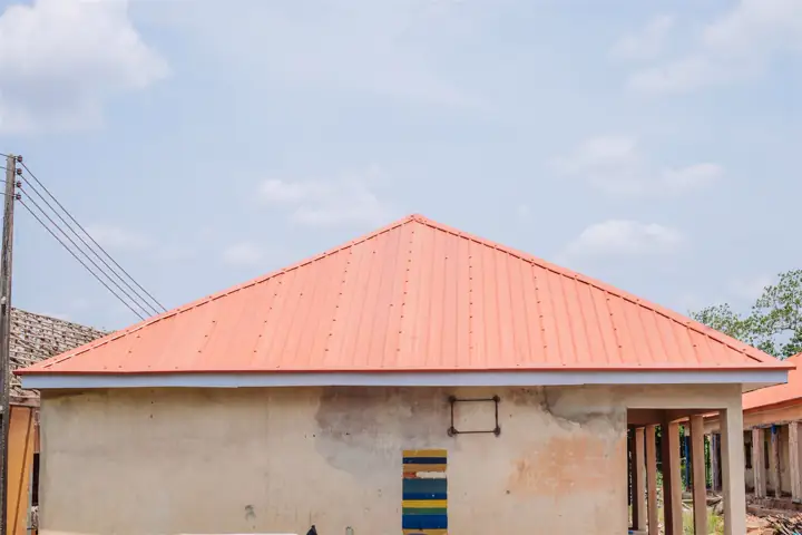 A newly roofed school building